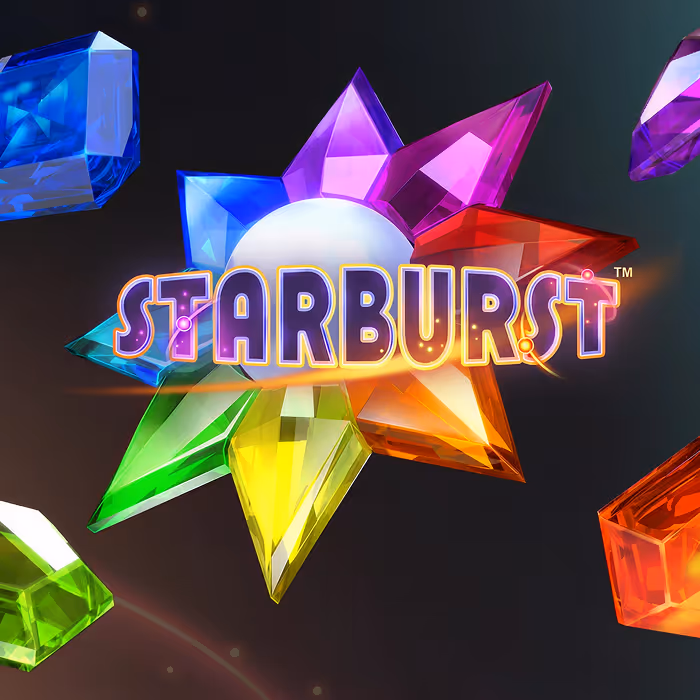 Starburst slot game featuring colorful expanding wilds and cosmic jewels with both-way wins