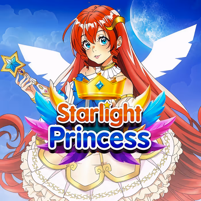 Starlight Princess anime-style slot with magical princess and cascading symbols