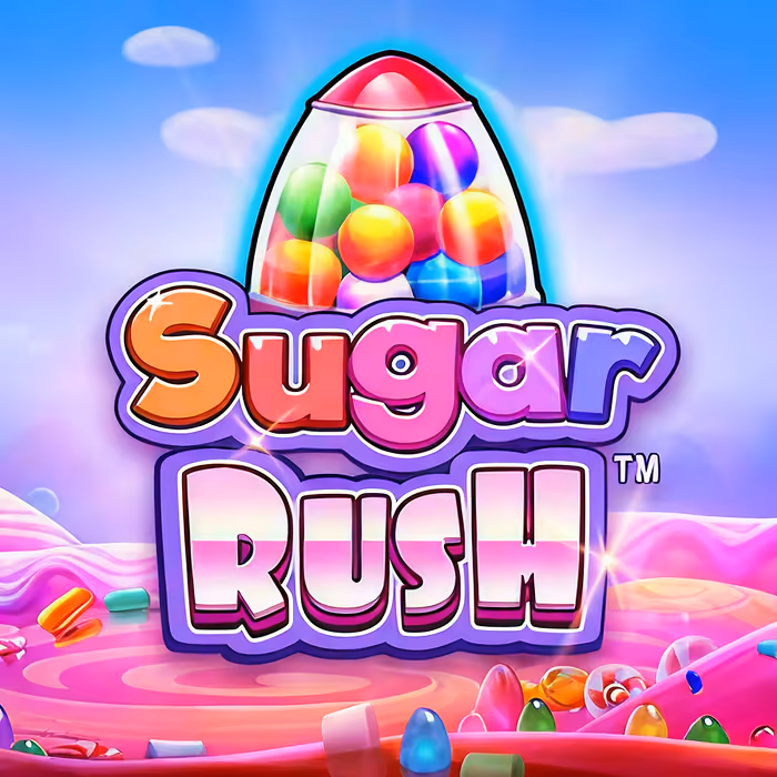 Sugar Rush slot game with colorful candy grid and progressive multiplier zones